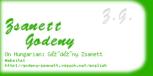 zsanett godeny business card